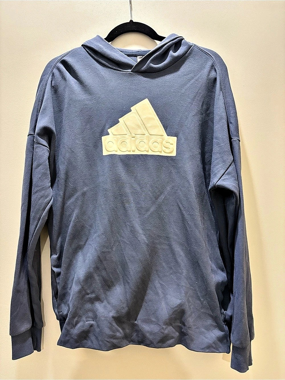 Adidas Youth Embossed Monogram Hoodie Blue